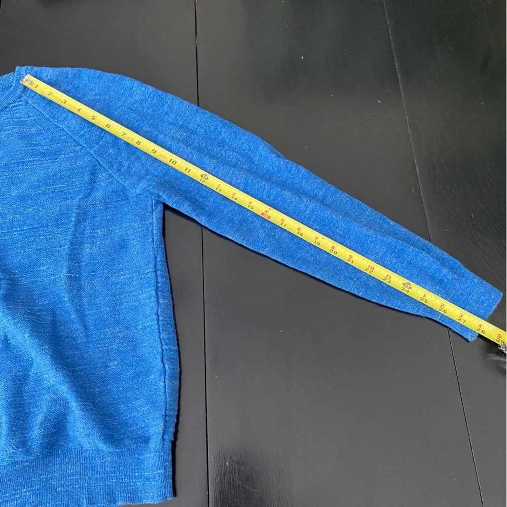 Men’s J. Crew Slim Fit 100% Cotton Lightweight Crewneck Sweater Blue Size M